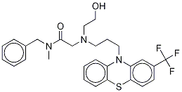 N-Benzyl-N-methyl-2-[N’[3-[2-(trifluoromethyl)-10H-phenothiazin-10-yl]propyl]ethanolamine]acetamide Structural