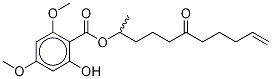 rac 2-Hydroxy-4,6-dimethoxy-benzoic Acid 1-Methyl-5-oxo-9-decen-1-yl Ester-d6 Structural