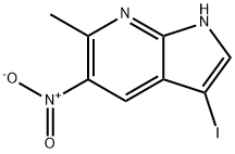 3-IODO-6-METHYL-5-NITRO-7-AZAINDOLE Structural