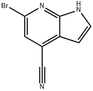 1H-Pyrrolo[2,3-b]pyridine-4-carbonitrile,  6-bromo- Structural