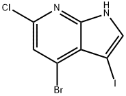 4-BROMO-6-CHLORO-3-IODO-7-AZAINDOLE Structural