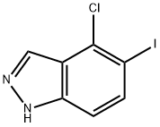 4-CHLORO-5-IODO (1H)INDAZOLE Structural