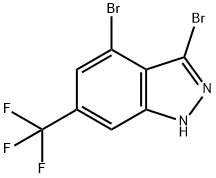 3,4-DIBROMO-6-TRIFLUOROMETHYL (1H)INDAZOLE Structural