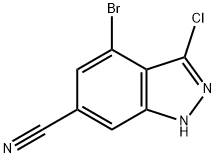 4-BROMO-3-CHLORO-6-CYANO (1H)INDAZOLE Structural