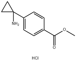 Benzoic acid, 4-(1-aminocyclopropyl)-, methyl ester, hydrochloride (1:1) Structural