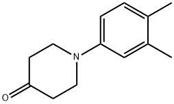 1-(3,4-dimethylphenyl)piperidin-4-one Structural