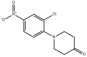 1-(2-chloro-4-nitrophenyl)piperidin-4-one Structural