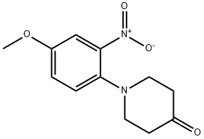 1-(4-methoxy-2-nitrophenyl)piperidin-4-one Structural