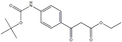 3-(4-TERT-BUTOXYCARBONYLAMINO-PHENYL)-3-OXO-PROPIONIC ACID ETHYL ESTER Structural