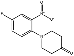 1-(4-fluoro-2-nitrophenyl)piperidin-4-one Structural