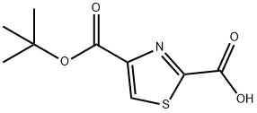 2,4-Thiazoledicarboxylic  acid,4-(1,1-dimethylethyl)  ester Structural