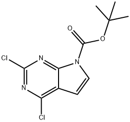 2,4-dichloro-7H-Pyrrolo[2,3-d]pyriMidine-7-carboxylic acid 1,1-diMethylethyl ester Structural