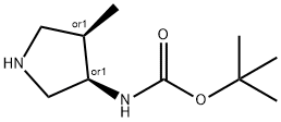 tert-Butyl ((3R,4R)-4-Methylpyrrolidin-3-yl)carbaMate Structural