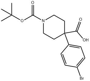 BOC-4-(4-BROMOPHENYL)-PIPERIDINE-4-CARBOXYLIC ACID Structural