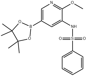 N-[2-METHOXY-5-(4,4,5,5-TETRAMETHYL-1,3,2-DIOXABOROLAN-2-YL)-3-PYRIDINYL]-BENZENESULFONAMIDE Structural