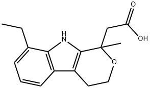 8-Ethyl-1,3,4,9-tetrahydro-1-methylpyrano[3,4-b]indole-1-acetic acid