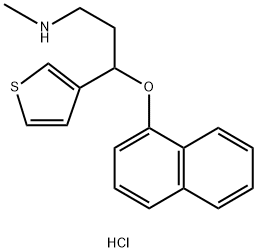 Duloxetine Related Compound F (10 mg) ((S)-N-Methyl-3-(naphthalen-1-yloxy)-3-(thiophen-3-yl)propan-1-amine hydrochloride) Structural