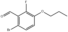 6-BROMO-2-FLUORO-3-PROPOXYBENZALDEHYDE Structural