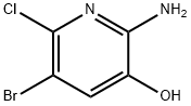 2-AMino-5-broMo-6-chloropyridin-3-ol Structural