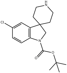 TERT-BUTYL 5-CHLOROSPIRO[INDOLINE-3,4'-PIPERIDINE]-1-CARBOXYLATE HYDROCHLORIDE Structural