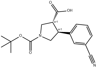 Boc-(+/-)-trans-4-(3-cyano-phenyl)-pyrrolidine-3-carboxylic acid