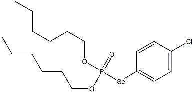 Se-(4-chlorophenyl) O,O-dihexyl phosphoroselenoate Structural