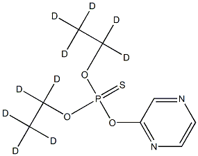 O,O-Di(ethyl-d10)  O-(2-pyrazinyl)  phosphorothioate Structural