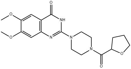 6,7-DiMethoxy-2-(4-(tetrahydrofuran-2-carbonyl)piperazin-1-yl)quinazolin-4(1H)-one Structural