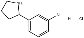 Pyrrolidine, 2-(3-chlorophenyl)-, hydrochloride (1:1) Structural