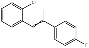 Z-2-(4-Fluorophenyl)-1-(2-chlorophenyl)propene Structural