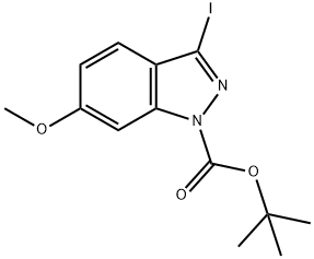 N-Boc-3-iodo-6-Methoxy-1H-indazole Structural