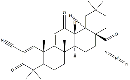 Oleana-1,9(11)-dien-28-oyl azide, 2-cyano-3,12-dioxo- Structural