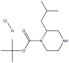 tert-Butyl 2-isobutylpiperazine-1-carboxylate hydrochloride Structural
