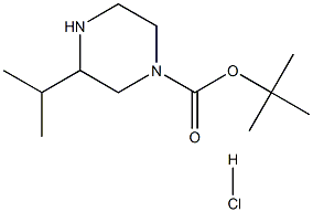 tert-Butyl 3-isopropylpiperazine-1-carboxylate hydrochloride Structural