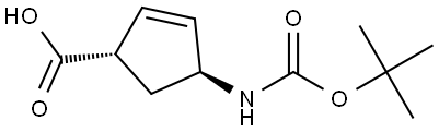 Trans-4-Boc-aMino-2-Cyclopentene-1-carboxylic acid Structural