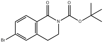 tert-butyl 6-broMo-1-oxo-3,4-dihydroisoquinoline-2(1H)-carboxylate Structural