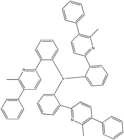 IridiuM, tris[2-(6-Methyl-5-phenyl-2-pyridinyl-kN)phenyl-kC] Structural