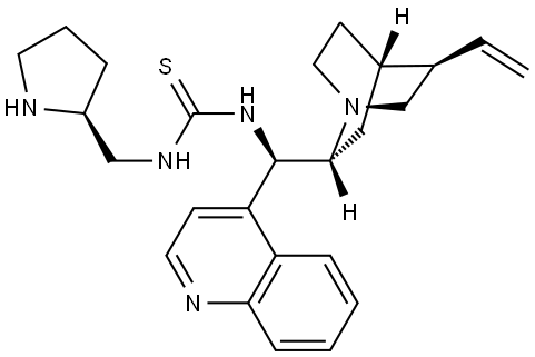 N-(9R)-cinchonan-9-yl-N'-[(2S)-2-pyrrolidinylMethyl]-Thiourea Structural