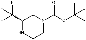 (3S)-3-(TrifluoroMethyl)-1-piperazinecarboxylic acid 1,1-DiMethylethyl Ester Structural