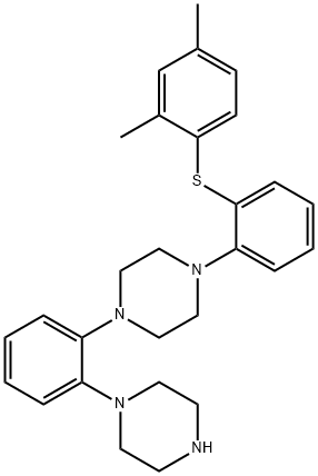 1-[2-[(2,4-diMethylphenyl)thio]phenyl]-4-[2-(1-piperazinyl)phenyl]- Piperazine Structural