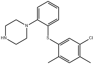 1-[2-[(5-chloro-2,4-diMethylphenyl)thio]phenyl]- Piperazine Structural