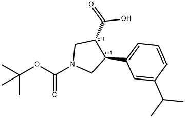 Boc-(+/-)-trans-4-(3-isopropyl-phenyl)-pyrrolidine-3-carboxylic acid