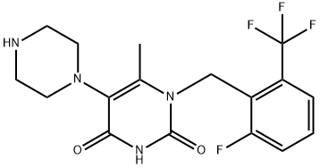 1-(2-fluoro-6-(trifluoroMethyl)benzyl)-6-Methyl-5-(piperazin-1-yl)pyriMidine-2,4(1H,3H)-dione