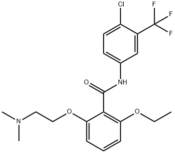 BenzaMide, N-[4-chloro-3-(trifluoroMethyl)phenyl]-2-[2-(diMethylaMino)ethoxy]-6-ethoxy- Structural