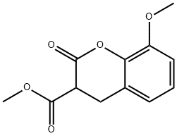 Methyl 3,4-dihydro-8-methoxy-2-oxo-2H-chromene-3-carboxylate Structural