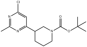 tert-butyl 3-(6-chloro-2-MethylpyriMidin-4-yl)piperidine-1-carboxylate Structural