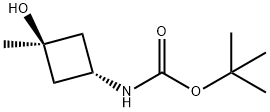 cis-tert-Butyl 3-hydroxy-3-MethylcyclobutylcarbaMate Structural