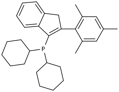 Dicyclohexyl(2-Mesityl-1H-inden-1-yl)phosphine Structural
