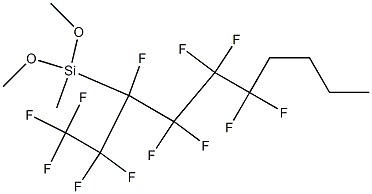 Dodecafluoroheptylpropyl methyl dimethoxysilane Structural