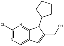 (2-chloro-7-cyclopentyl-7H-pyrrolo[2,3-d]pyriMidin-6-yl)Methanol Structural